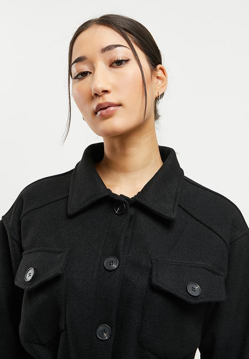 dailyfriday - Belted shacket - black