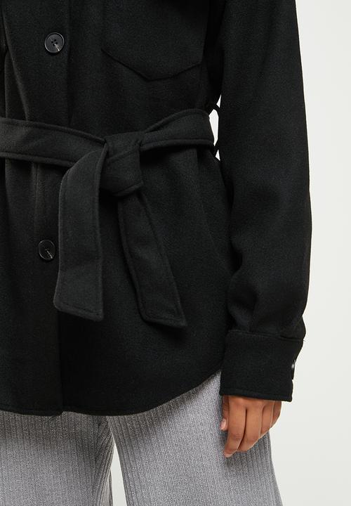 dailyfriday - Belted shacket - black