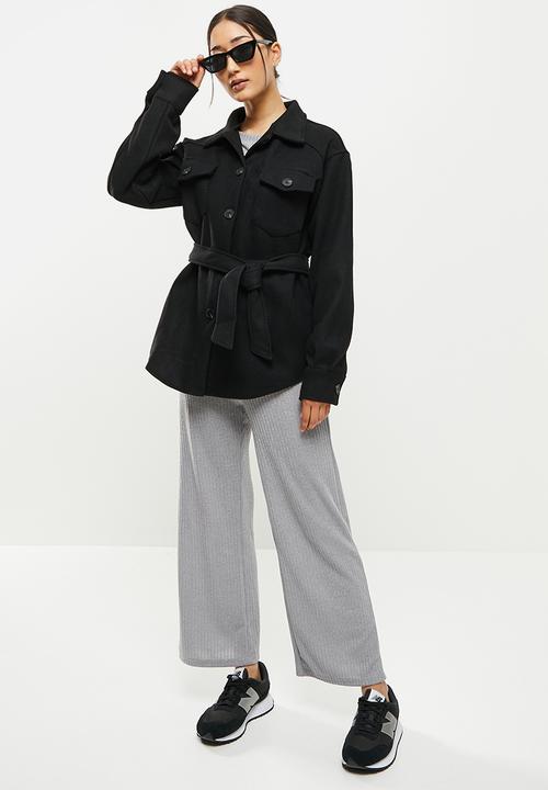 dailyfriday - Belted shacket - black