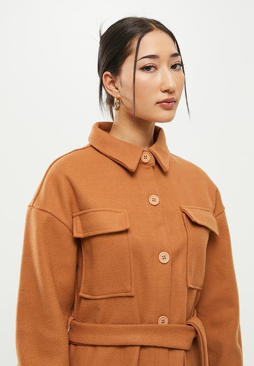 dailyfriday - Longer length shacket - tan