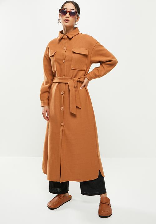 dailyfriday - Longer length shacket - tan