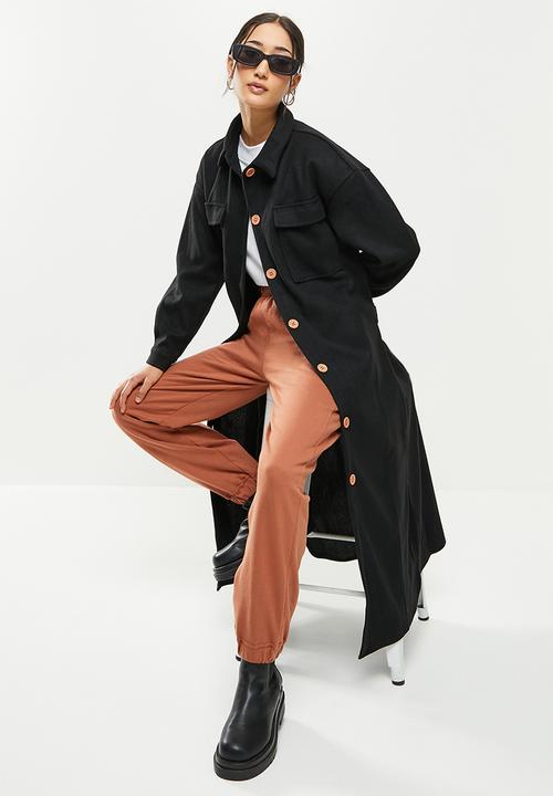 dailyfriday - Longer length shacket - black