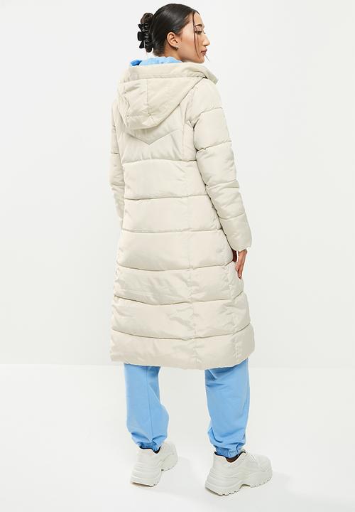 dailyfriday - Faux fur hooded puffer - off white