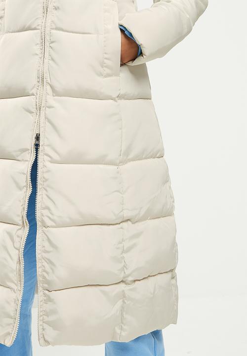 dailyfriday - Faux fur hooded puffer - off white