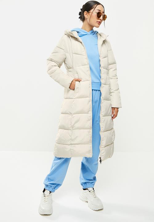 dailyfriday - Faux fur hooded puffer - off white