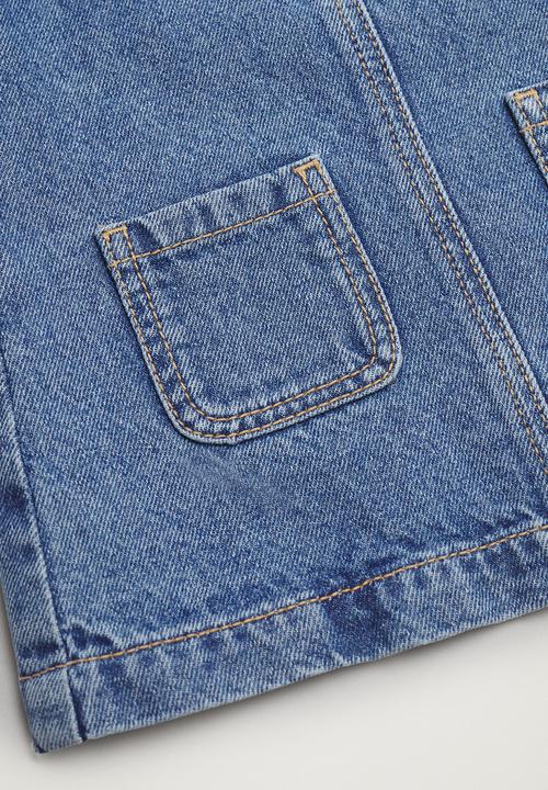 MANGO - Dungaree dress elva - blue