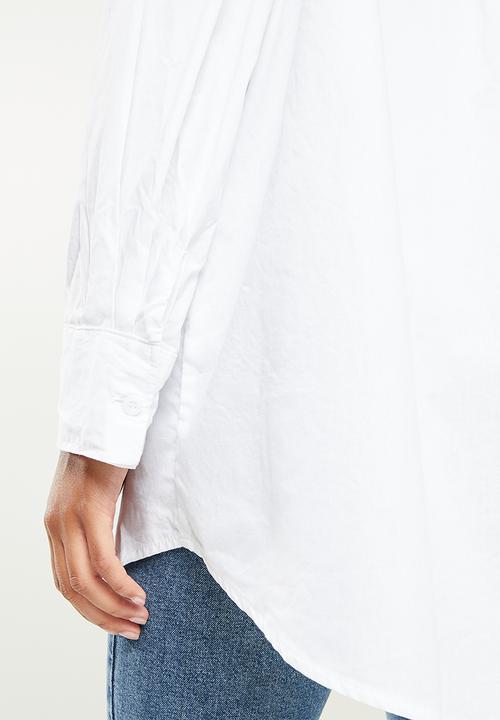 Cotton On - Petite dad shirt - white