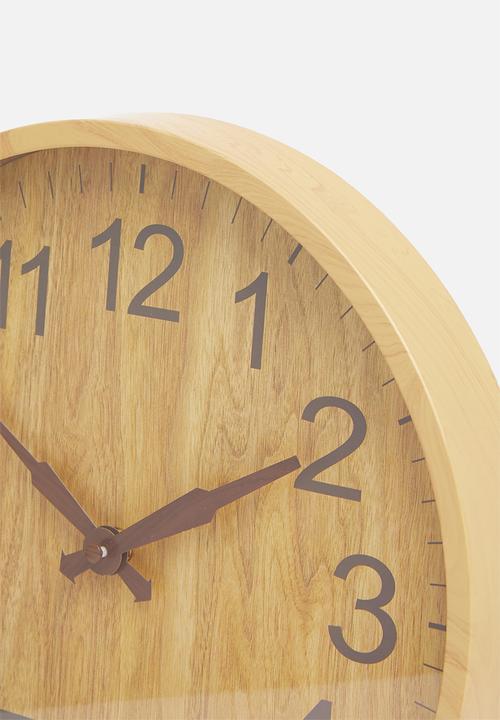 H&S - Wood look wall clock - light wood