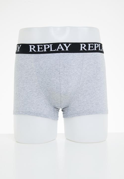 Replay - Replay boxer style 01/c basic cuff logo 3pcs box - multi