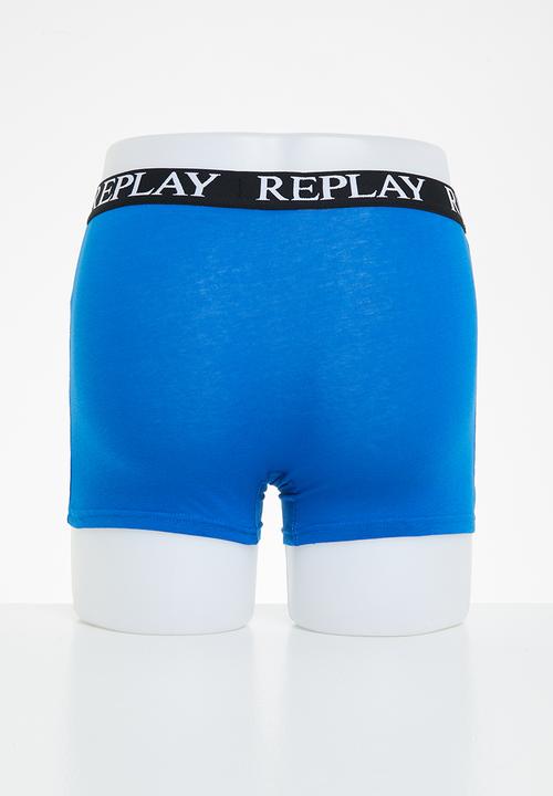 Replay - Replay boxer style 01/c basic cuff logo 3pcs box - multi