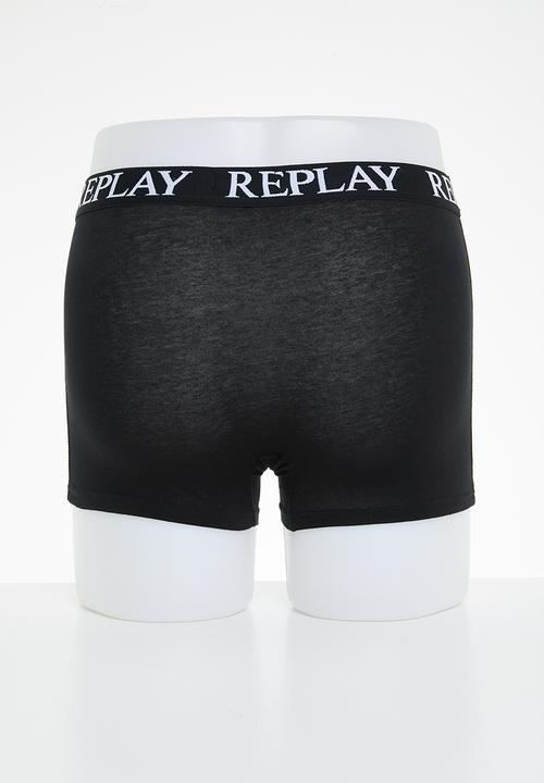 Replay - Replay boxer style 01/c basic cuff logo 3pcs box - multi