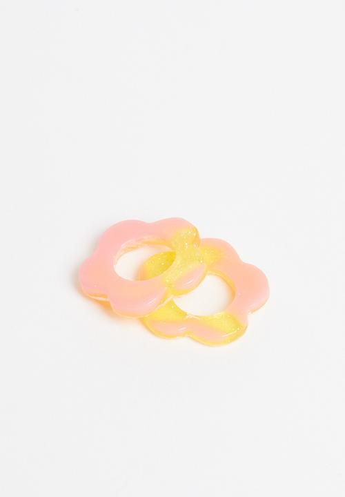 Pina Jewels - Daisy charm - yellow & pink 