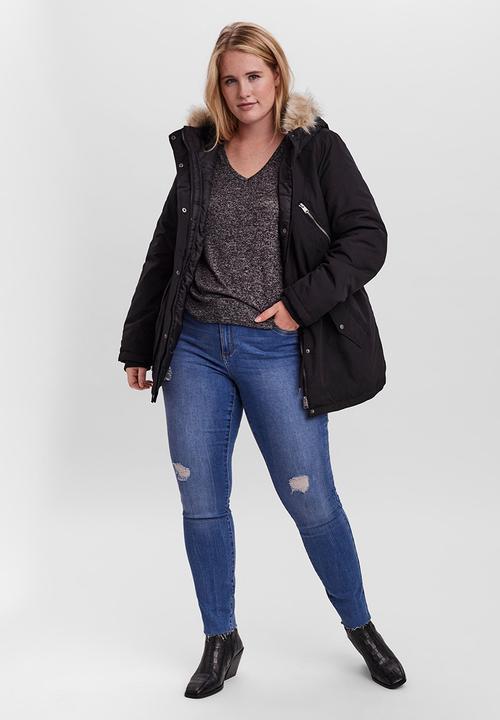 Vero Moda - Curve agnes beate parka - black