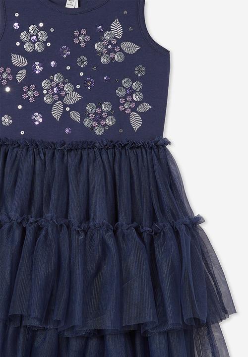 Cotton On - Iris dress up dress - indigo/tropical floral