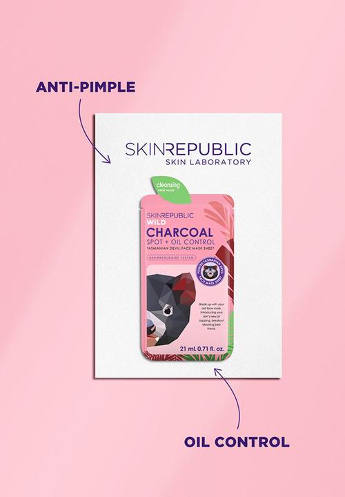 Skin Republic - Charcoal Spot + Oil Control Tasmanian Devil Face Mask Sheet