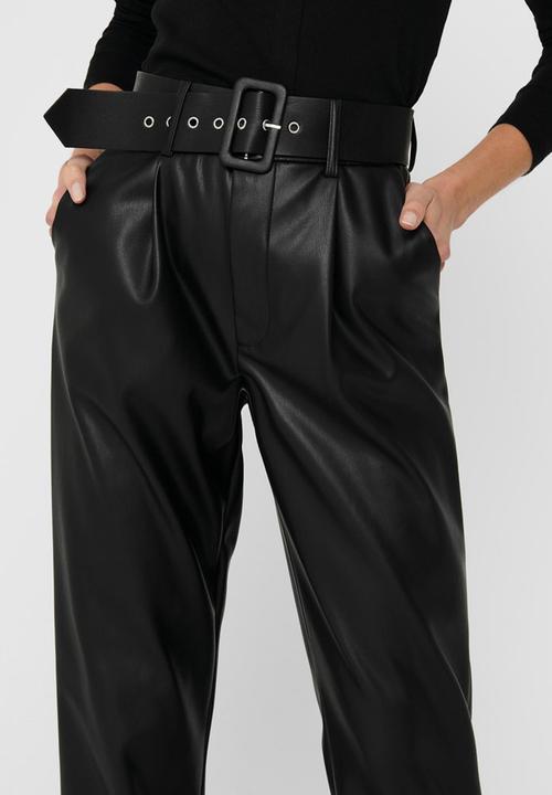 ONLY - Nanny high waist pant - black