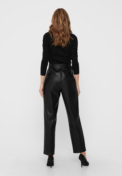 ONLY - Nanny high waist pant - black