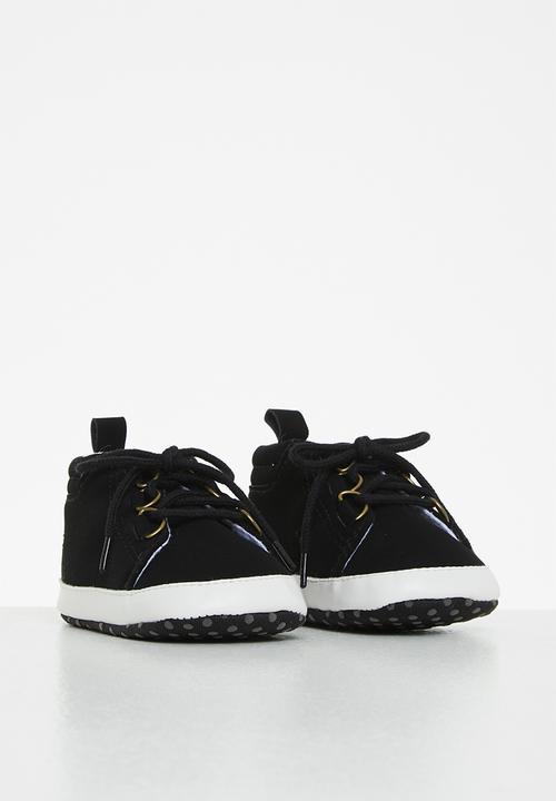 Pop Candy - Boys lace up sneakers - black