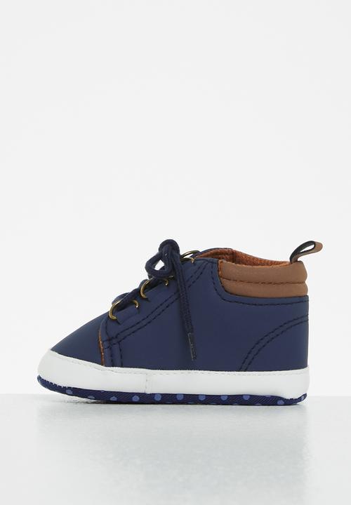 Pop Candy - Boys lace up sneakers - navy
