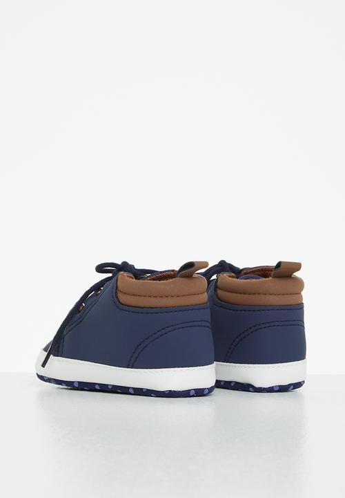Pop Candy - Boys lace up sneakers - navy