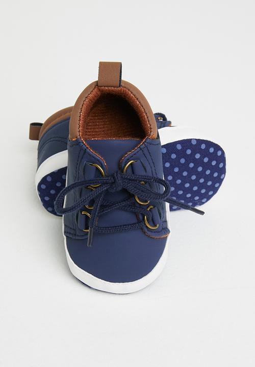 Pop Candy - Boys lace up sneakers - navy