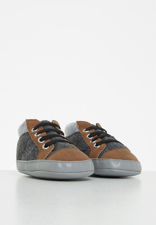 Pop Candy - Boys lace up sneakers - grey