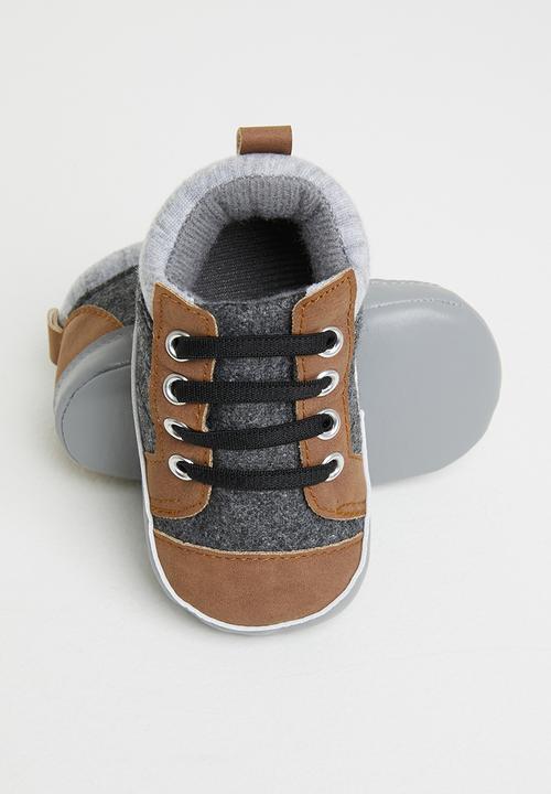 Pop Candy - Boys lace up sneakers - grey