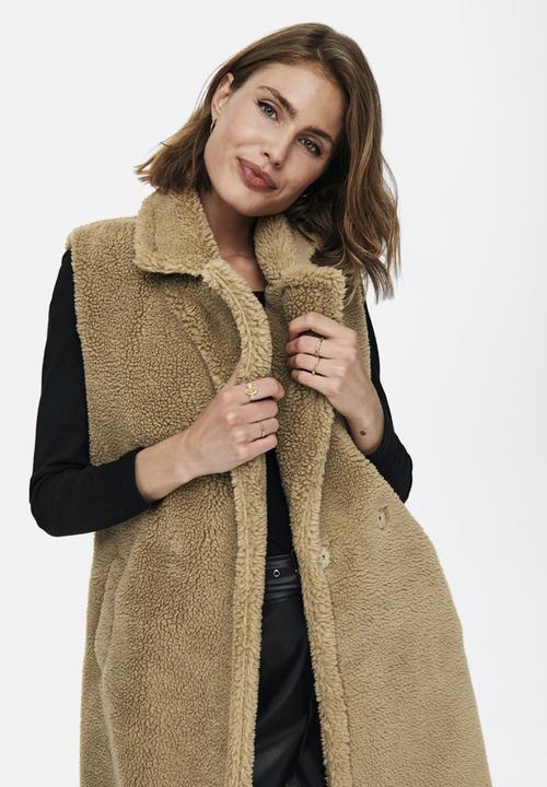 ONLY - Evelin teddy waistcoat - nomad