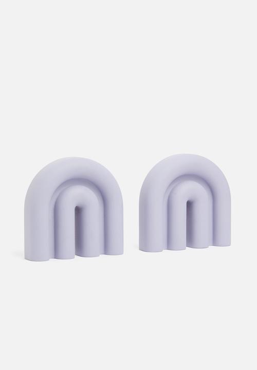 Sixth Floor - Kaia bookend set of 2 - soft blue