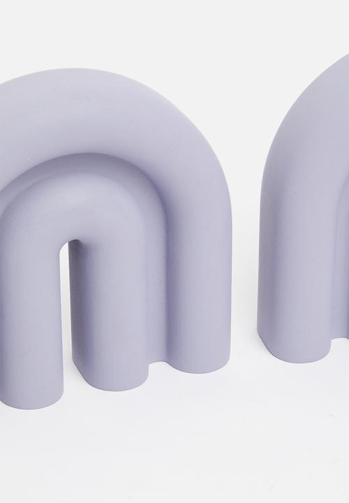 Sixth Floor - Kaia bookend set of 2 - soft blue