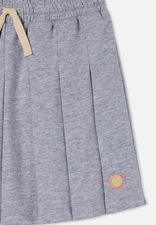 Cotton On - Heather pleated skirt - light grey marle