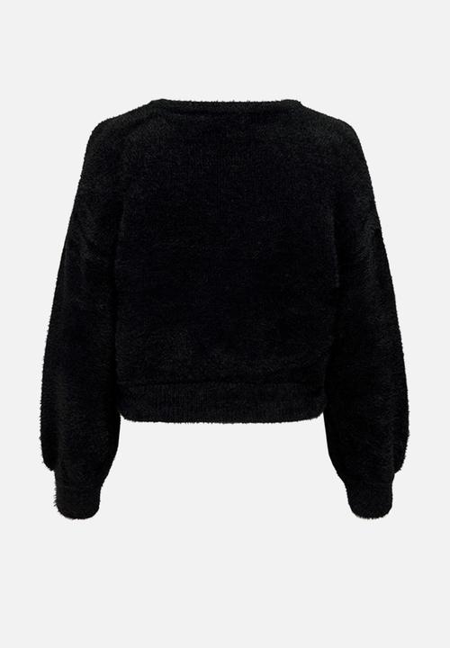 ONLY - Piumo long sleeve pullover knit - black
