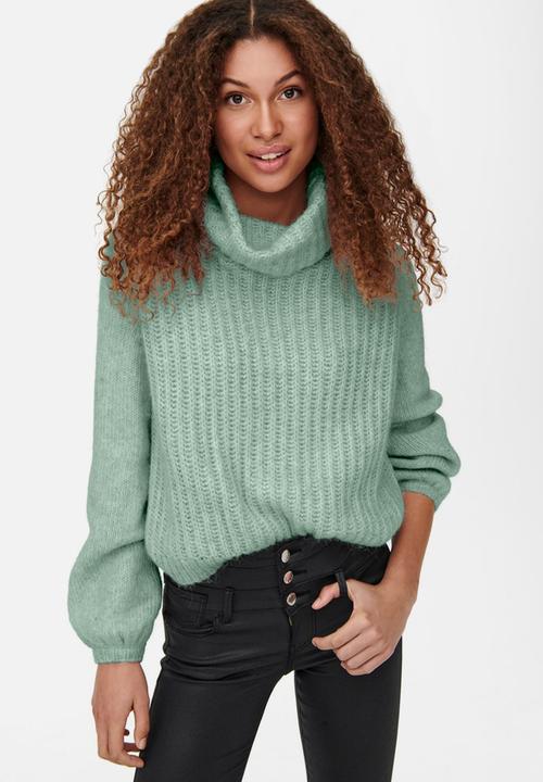 ONLY - Scala long sleeve rollneck pullover - frosty green