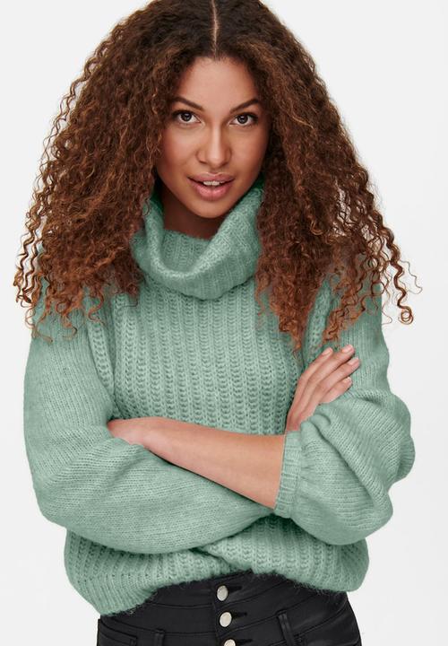 ONLY - Scala long sleeve rollneck pullover - frosty green