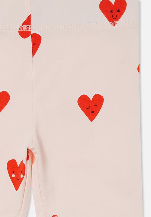 Cotton On - Hailey bike short - crystal pink/corfu hearts