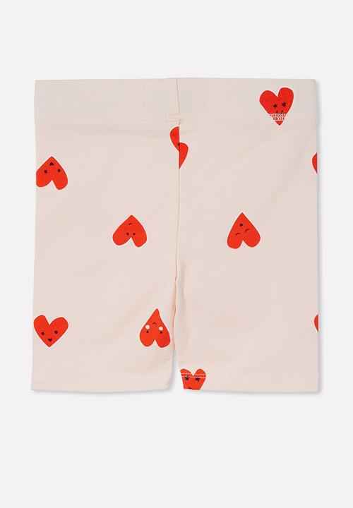 Cotton On - Hailey bike short - crystal pink/corfu hearts