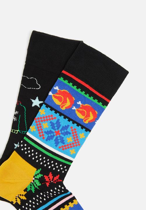 Happy Socks - 2-Pack ho ho ho socks gift set - multi