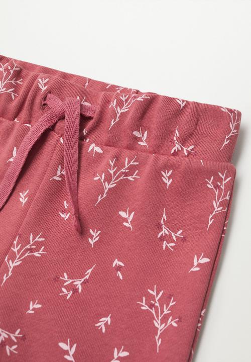 MANGO - Trousers florap - pink