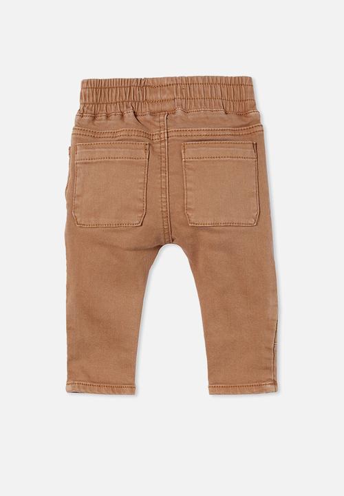 Cotton On - Jay moto jean - taupy brown wash