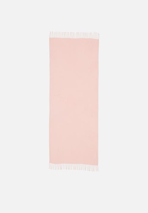 edit - Fringe hem scarf  -pink