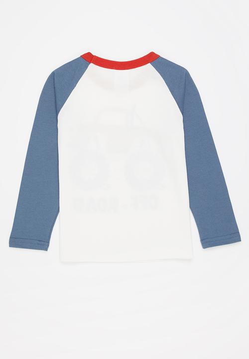 Pop Candy - Boys graphic tee - white & blue