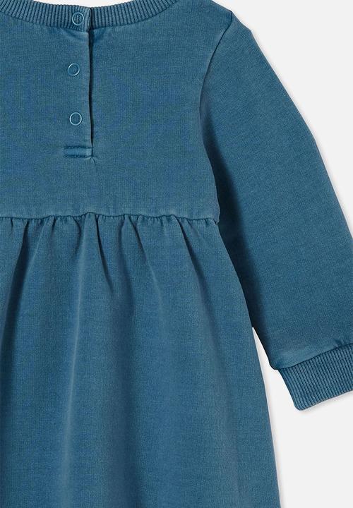 Cotton On - Tina fleece dress - teal storm