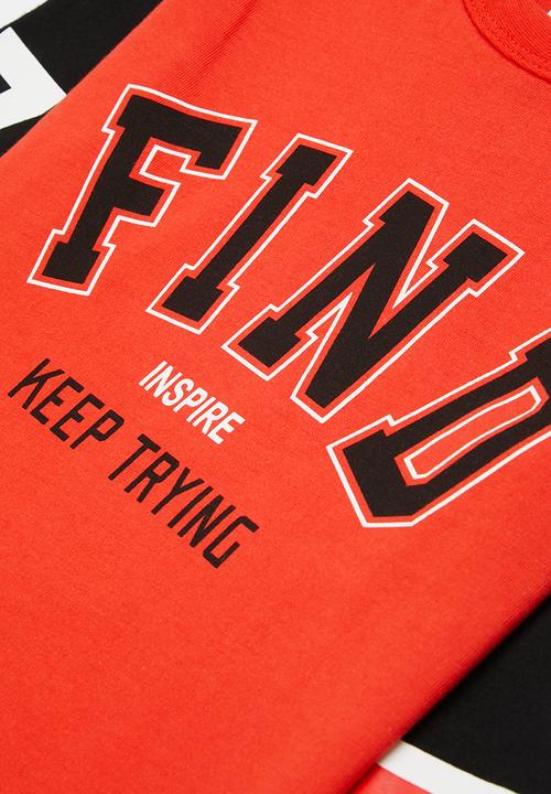 Pop Candy - Boys printed tee - red & black