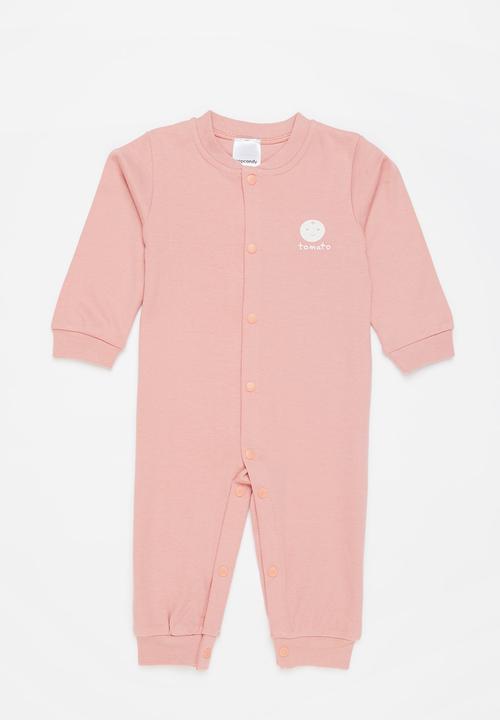 Pop Candy - Baby pink 2 pack romper - pink/white