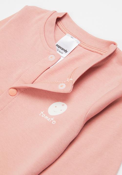 Pop Candy - Baby pink 2 pack romper - pink/white