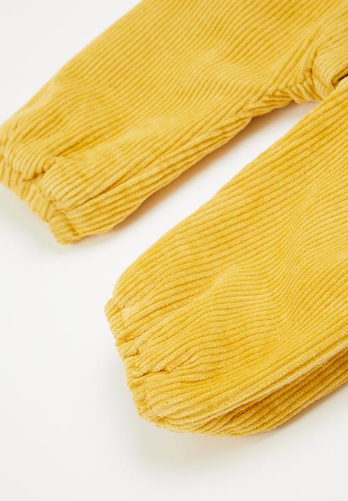Pop Candy - Baby boys corduroy jumpsuit - mustard