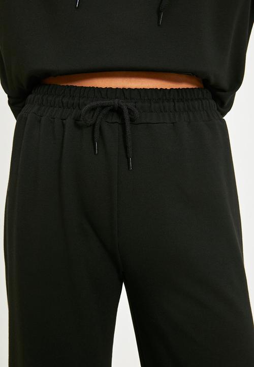 Trendyol - Piping detailed basic jogger thin sweatpants - black