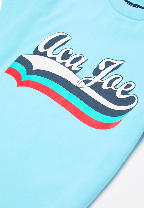 Aca Joe - Aca joe multi-colour printed t-shirt -  blue