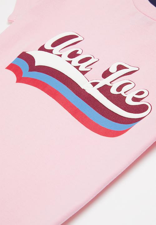 Aca Joe - Aca joe multi-colour printed t-shirt - light pink