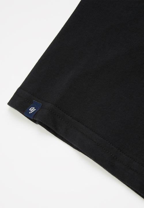 Aca Joe - Aca joe floral logo print t-shirt - black